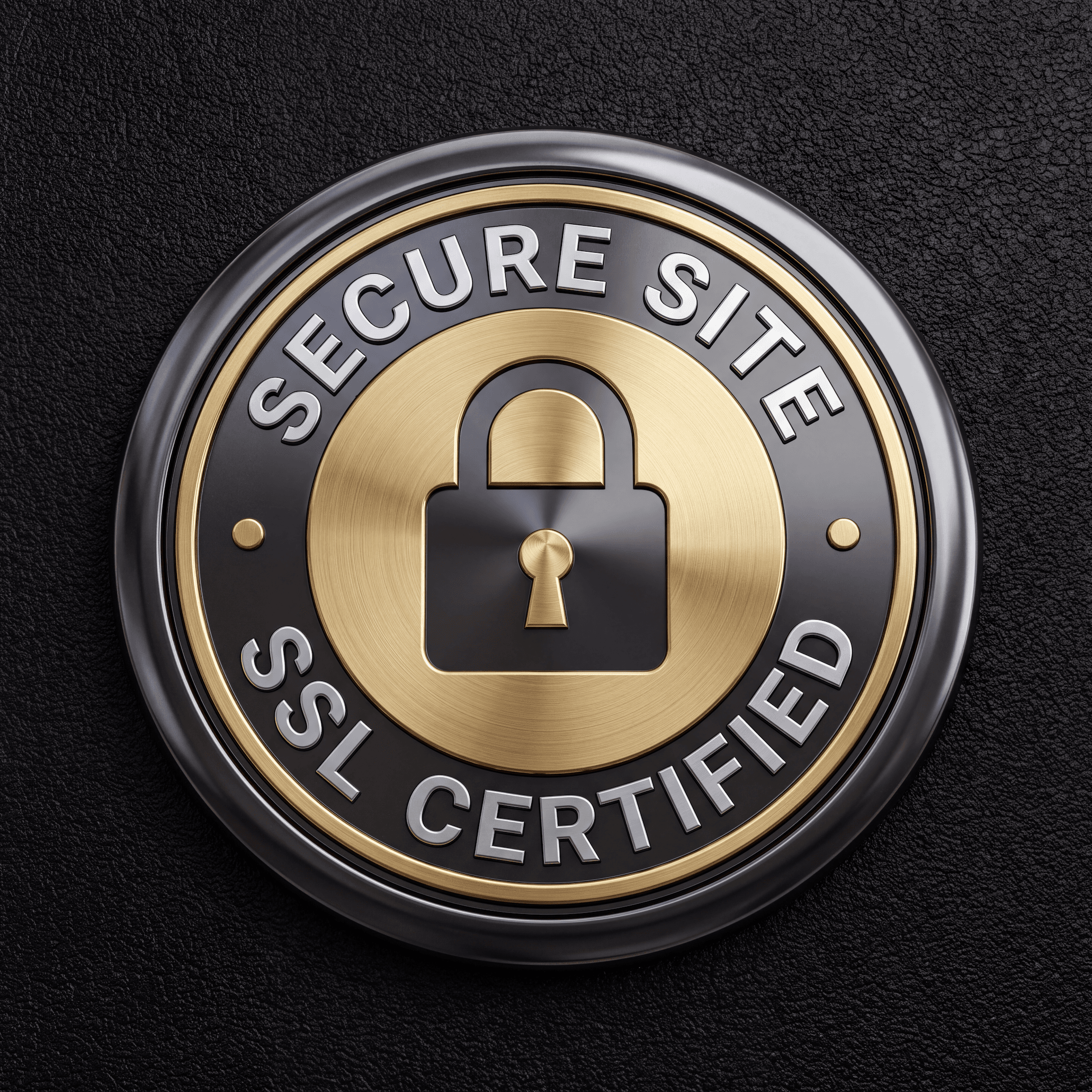 SSL certificate Seal badge with black ground. Extreme Lockouts